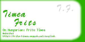 timea frits business card